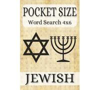 Pocket Size Word Search Books 4x6 Jewish: Easy, Mini, Small Travel Compact Size, about Jewish Religion, Jewish Culture, Jewish History and More | 4x6 ... Gift for Vacations, Holidays and Free Times