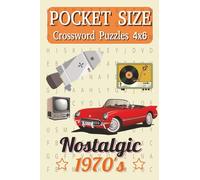 Pocket Size Word Search Books 4x6 Nostalgic: Easy, Mini, Small Travel Compact Size about Classic 70s fashion, Disco culture, Popular activities and ... Gift for Vacations, Holidays and Free Times