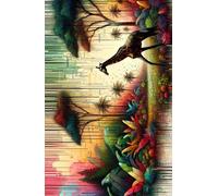 POCKET SKETCHBOOK WITH WILDLIFE GIRAFFE COVER: LANDSCAPE LAYOUT:120 WHITE PAGES: HARDCOVER