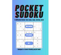 Pocket Sudoku Book - 192 Puzzles | Vol 1: 192 Puzzles | 4 Difficulty Levels | Very Easy to Hard | Compact 4x6 Inch Sudoku for Travel & Relaxation | With Solution