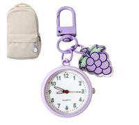 Pocket Watch for Women,Fashion Light Up Keychain - Pocket Watch Key Accessories for Kids,for Women Girls Children Bag Purse Backpack Handbag Everyday Travel, morado, riferimento alla descrizione