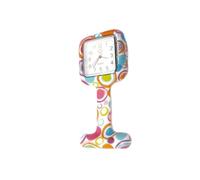 Pocket Watches Portable Pocket Watches Women Silicone Square Nurse Watch Clip-on Brooch Pins Pocket Quartz Movement Nurse Watch for Woman Men's Women's (Color : G) (H)