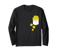 Pocket Yellow Smile Faces Melting Happiness Graphic Designs Manga Larga