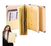 PocketfileFolders - Carpeta de acordeón - Bolsillo expandible para archivos, organizador portátil de recibos con etiquetas | Suministros de oficina tamaño carta