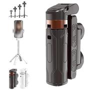 Pocketflex Mini Tripod, 2025 New Tripod Mini JJ02, Pocketflex Tripod with Detachable Remote Control, Mini Selfie Stick Tripod, 360° Rotation Mini Tripod Stand Retractable (Black)