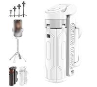 Pocketflex Mini Tripod, 2025 New Tripod Mini JJ02, Pocketflex Tripod with Detachable Remote Control, Mini Selfie Stick Tripod, 360° Rotation Mini Tripod Stand Retractable (White)