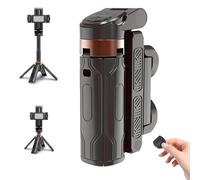Pocketflex Mini Tripod, 360° Rotation Retractable Handheld Tripod, Mini Selfie Stick with Remote and Light For Mobile, Suitable For Selfie Shooting (Black)