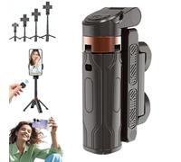 Pocketflex Mini Tripod, Razunoth Tripod Mini JJ02, Tripod JJ02 Pocketflex, Pocketflex Tripod with Detachable Remote Control, One-Touch Push Button Switch, 360° Rotation (Black,1pcs)