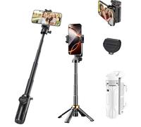 Pocketflex Mini Tripod,Selfie Stick Tripod, Pocket Size Portable Phone Tripod, Retractable Tripod for Phone with Wireless Detachable Remote Control, Live Streaming, Video Recording (White)