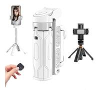 Pocketflex Mini trípode, soportes remotos Pocketflex, trípode Razunoth Mini JJ02, con interruptor de botón de un solo toque, rotación flexible de 360°, control remoto Bluetooth (blanco)
