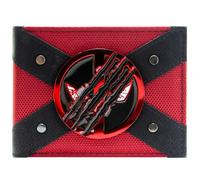 PocketGear Dead Pool y Wolverine Emblema de Corte ¿Cuál es tu Superpoder? Billetera/Cartera Bi-Fold Portatarjetas y de ID, Rojo