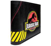 PocketGear Jurassic Adventure Isla Nublar Park T-Rex Emblem Billetera Bi-Fold ID & Porta Tarjetas, Negro
