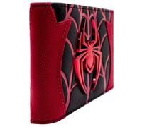 PocketGear Spider Miles Emblema de Traje de Héroe Brillante Man Billetera/Cartera Bi-Fold Soporte de Identificación & Tarjetas, Rojo