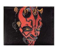 PocketGear Star Darth Wars Maul Sith Lord Mastermind Billetera/Cartera Bi-Fold Tarjeta de Identidad & Portacartas, Negro