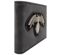 PocketGear Venom Matanza Cómic Motivo de Araña Emblema Metálico Billetera/Cartera Doble con Soporte para ID y Tarjetas, Gris