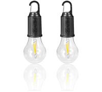 POCKETMAN 2 lámparas de camping LED recargables, portátiles, 3 modos, alta luminosidad, luz blanca cálida, adecuada para la iluminación diaria, camping al aire libre, lectura social