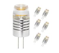 POCKETMAN Bombillas LED G4 AC/DC 12V 2W COB Bombilla 300LM Blanco frío/Blanco cálido G4 Bombilla LED de dos clavijas para decoración de interiores, paquete de 6 (bianco caldo)
