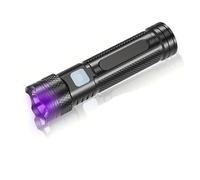POCKETMAN Linterna UV de 365 nm con 2 modos de luz - Mini Blacklight recargable para reconocimiento de orina de mascotas, autenticación de moneda y antigüedades