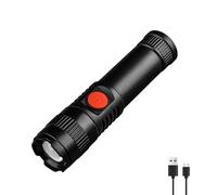 POCKETMAN Linternas LED Super Brillante, Recargable y Zoomable Mini Linterna con 3 Modos, Multifuncional Impermeable Portátil Linternas Adecuado para Senderismo Ciclismo y Emergencia