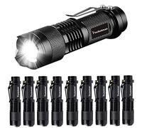 POCKETMAN Mini Linterna LED 7 W 300 Lúmenes Portátil - Foco Ajustable y Zoomable Para Iluminación (10 Paquetes)