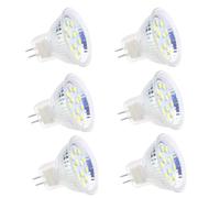 POCKETMAN Paquete de 6,3W MR11 bombillas del LED,300LM no regulables MR11 GU4.0 LED Focos,40 vatios Equivalente, AC/DC 12V,Blanco frío 6000k