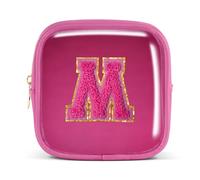 Pocmimut Bolsa de maquillaje, neceser de viaje personalizada, artículos de moda A-Z, regalo de cumpleaños para adolescentes y adolescentes, novia, profesora y madre, Mini-Magenta, Mini , Medium (3