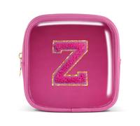 Pocmimut Bolsa de maquillaje, neceser de viaje personalizada, artículos de moda A-Z, regalo de cumpleaños para adolescentes y adolescentes, novia, profesora y madre, Magenta, Mini , Z