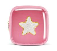 Pocmimut Bolsa de maquillaje, neceser de viaje personalizada, artículos de moda A-Z, regalo de cumpleaños para adolescentes y adolescentes, novia, profesora y madre, Mini-Rosa, Mini , Estrella