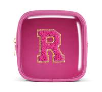 Pocmimut Bolsa de maquillaje, neceser de viaje personalizada, artículos de moda A-Z, regalo de cumpleaños para adolescentes y adolescentes, novia, profesora y madre, Magenta, Mini , R