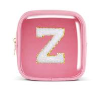 Pocmimut Bolsa de maquillaje, neceser de viaje personalizada, artículos de moda A-Z, regalo de cumpleaños para adolescentes y adolescentes, novia, profesora y madre, Mini-Rosa, Mini , Z