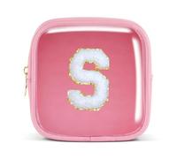 Pocmimut Bolsa de maquillaje, neceser de viaje personalizada, artículos de moda A-Z, regalo de cumpleaños para adolescentes y adolescentes, novia, profesora y madre, Mini-Rosa, Mini , Small (3