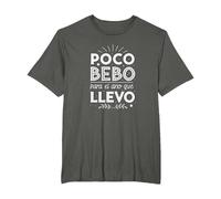 Poco Bebo para el año Que llevo Camiseta, Hombre Tallas Grandes, Asfalto, 5X Alto