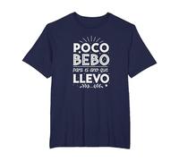 Poco Bebo para el año Que llevo Camiseta, Hombre Tallas Grandes, Azul Marino, 4X Alto