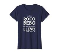 Poco Bebo para el año Que llevo Camiseta, Mujer, Azul Marino, 3XL