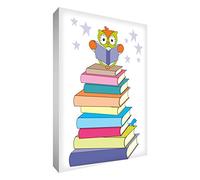 Poco lienzo Ayudante de Feel Good Art Intelligent Frame Sr. Búho en sus libros de Montaña 24 X 36