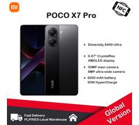 POCO X7 Pro 5G Global Edition NFC tiene cabezal de carga, carga de cámara Dimensity 8400-Ultra 6000mAh 90W 50MP con OIS Black