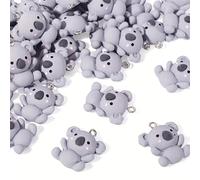 Pocoiau 20 Piezas De Resina Koala Charm Pequeños Y Adorables Accesorios Joyería Agregar Un Toque Único A La Creación Hecha A Mano Colgantes Resina Vibrantes