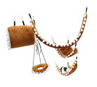 Pocoiau 3. Juego De Hámster Varios Niveles: Columpio Hamaca Transpirable Y Túnel Desmontable para Enriquecimiento Mascotas Pequeñas Juguete Escalada para Hámster Que Ahorra Espacio