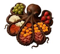 Pocoiau Bandeja De Aperitivo Única Comida Segura Madera Haya Queso Fruta Exhibición Temática Regalo Entretenido Comida Segura Tablero Madera para Servir Fiestas