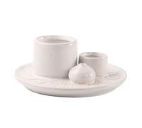 Pocoiau Bandeja multiusos de cerámica para colector de cenizas, para conos de palo, madera de santo y salvias, con diseño elegante, accesorios rituales de madera de Santo