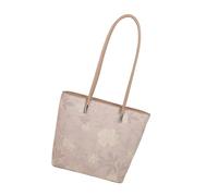 Pocoiau Bolsa de hombro asiática, bolsa de poliuretano negra con diseño de cremallera segura, bolso espacioso para mujeres, madre, cónyuge, regalo de trabajo, Khaki