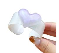 Pocoiau Brazaletes De Color Gelatina Ajustables con Estilo Joyería Acrílica con Corazón Melocotón para Regalos Mujeres Pulsera Elástica Estética Dopamina