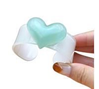 Pocoiau Brazaletes De Color Gelatina Ajustables con Estilo Joyería Acrílica con Corazón Melocotón para Regalos Mujeres Pulsera Elástica Estética Dopamina