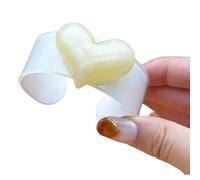 Pocoiau Brazaletes De Color Gelatina Ajustables con Estilo Joyería Acrílica con Corazón Melocotón para Regalos Mujeres Pulsera Elástica Estética Dopamina