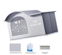 Pocoiau Casa Plegable para Gatos con Aire Acondicionado Y 9 Bolsas De Reutilizables Casas Perros Gatos Aire Acondicionado Casa Refrigeración Mascotas Interior Exterior Bolsas