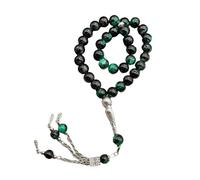 Pocoiau Cómoda Y Ligera Pulsera Budista De Resina Vidrio con Cuentas Oración 33 Joyería Espiritual para Rituales Atención Plena Accesorio Religioso Vidrio