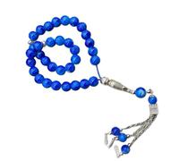 Pocoiau Cómoda Y Ligera Pulsera Budista De Resina Vidrio con Cuentas Oración 33 Joyería Espiritual para Rituales Atención Plena Accesorio Religioso Vidrio
