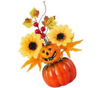 Pocoiau Decoración De Calabazas Halloween Espuma No Tóxica Fácil Usar Textura Realista Hojas Otoño para Hogares Escaparate Tiendas Decoraciones Halloween No Tóxicas para La Familia