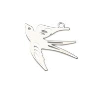 Pocoiau Elegante Dije con Forma De Golondrina con Diseño Materiales Aleación Calidad Componente Joyería para La Creación Accesorios Elegante Dije Aleación
