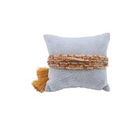 Pocoiau Flecos de cuentas de cristal hechos a mano con borlas de capa, adecuados para uso diario casual y eventos especiales, talla única, como se describe